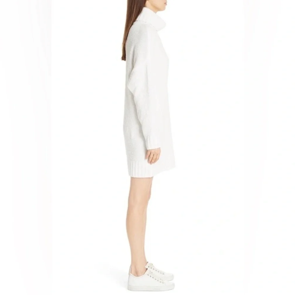 NWT ATM Anthony Thomas Melillo Chalk Turtleneck Chenille Sweater Dress - Picture 2 of 16